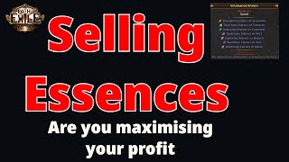 How to Sell Essences Are you missing a trick  Path of Exile 320 Sanctum [upl. by Sparky]