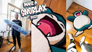 CUSTOM SNORLAX RUG  Full Tufting Process  Make A Custom Rug [upl. by Enohpets]