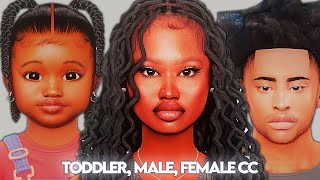 New Sims 4 CC Hair Releases  Female Male Toddler cc  Sims 4 Urban Hairs  clothes 🤩 [upl. by Anawd956]