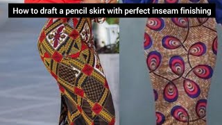 how to sew a pencil skirt with perfect inseam finishing  beginners friendlydetailedbeginners [upl. by Jaela]