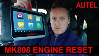 How to reset a Check Engine warning light with the Autel MK808 MaxiCOM OBD2 Pro Diagnostic Scan Tool [upl. by Tremain228]