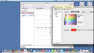 Graph inverse trig functions on GeoGebra [upl. by Lennor]