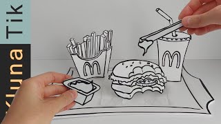 Animation food ASMR MUKBANG 2023 Very Satisfying amp Relaxing sounds Eating No Talk Mcdonalds [upl. by Nnylyar368]