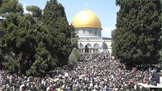 نقل شعائر خطبة وصلاة الجمعة من المسجد الأقصى المبارك Live broadcast from the blessed AlAqsa Mosque [upl. by Annahsed43]