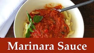 Easy Vegan Marinara Sauce  The Frugal Chef [upl. by Ardnossac]