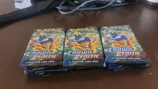 15x Pokemon Crown Zenith Booster Pack Opening [upl. by Gniw87]