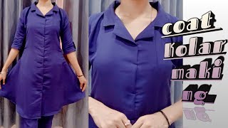 COAT KOLAR CUTTING AND STITCHING 💙HOW TO MAKE KOLAR raameshtdesign [upl. by Gibson89]