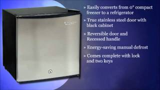 EdgeStar CRF150SS  Small Refrigerator with Freezer [upl. by Emmit]