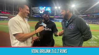 VIDAL BRUJÁN POSTGAME VS NYM 51724 [upl. by Lyrrad]