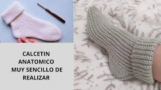 CROCHET CALCETIN ANATOMICO SIMPLEMENTE PERFECTO [upl. by Eiluj]