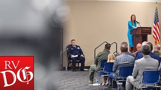 Arkansas Governor Sarah Huckabee Sanders speaks at Ebbing Air National Guard Base in Fort Smith [upl. by Dannica945]