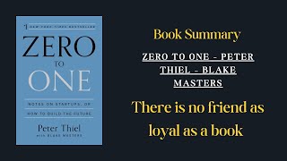 Innovate to Succeed with Zero to One by Peter Thiel amp Blake Masters  Audio Book Summary [upl. by Stout]