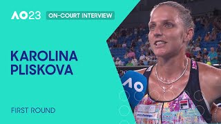 Karolina Pliskova OnCourt Interview  Australian Open 2023 First Round [upl. by Nnayelhsa]