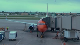 Sun Country Airlines Inaugural Flight KMSPKCVG B737800WL Full Flight Water Cannon Salute [upl. by Yrrah]