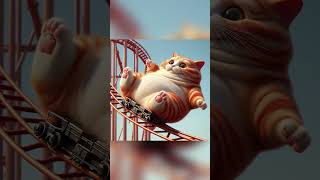 Roller Coaster Chaos🎢 kitten cat funnycats catlover cutecat catvideo catstory cartoon aicat [upl. by Yreffej]