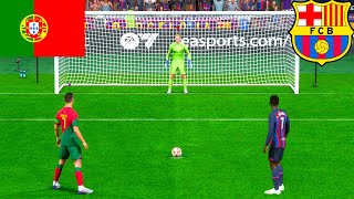 FIFA 23  PORTUGAL VS BARCELONA  RONALDO VS MESSI I PENALTY SHOOTOUT  PC GAME NEXT GEN 4K [upl. by Ahsinam]