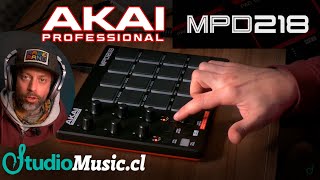 Controlador Midi Akai MPD 218 Review y Tutorial 😎👊 StudioMusiccl [upl. by Ainoet345]