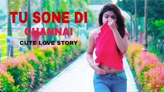 Tu Sone Di Chani Main Chandi Da Challa  Cute love story tik tok video  Abhishek Mathur [upl. by Enellij115]