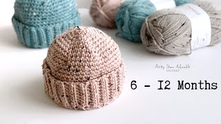 Very Easy Crochet Baby Hat 612 Months  The Fisherman Cap For Boys and Girls [upl. by Edyak]