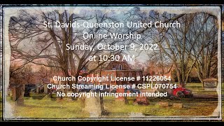 St DavidsQueenston United Church Live Stream October 2 2022 [upl. by Jariah]