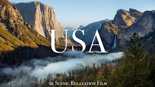 The USA 4K  Scenic Relaxation Film With Calming Music [upl. by Adnovoj]