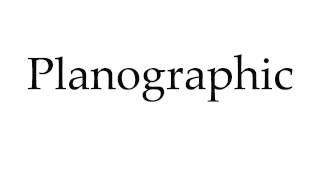 How to Pronounce Planographic [upl. by Dunston]