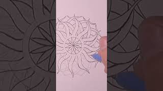 sun mandala timelapse  drawing inktober2024 art inked mandala bicpen tattooartist [upl. by Hutchins942]