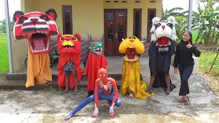 Ada Barongan Raksasa barongan warnawarni dan spiderman [upl. by Richart]