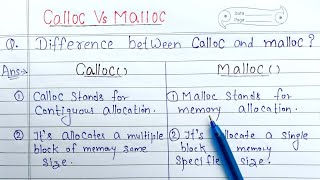 difference between calloc and malloc  calloc Vs malloc  calloc function and malloc function [upl. by Airtened135]