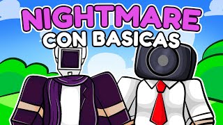 SUPERAMOS NIGHTMARE SOLO con Unidades BÁSICAS en Toilet Tower Defense  Roblox [upl. by Llemert]