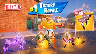 Fortnite Eliminating All NEW Mythic Bosses amp Getting All NEW 5 Mythic Weapons in One Game [upl. by Garap]