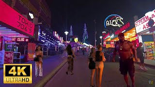 Magaluf Strip Nightlife Mallorca 🇪🇸 🔴  NEW Walking Tour in Palma De Mallorca 4K HD [upl. by Sellihca628]