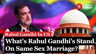 Rahul Gandhi Avoids Clear Stance on SameSex Marriage Rights [upl. by Nirehs]