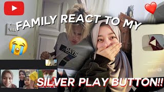 TENGOK REACTION FAMILY UNBOXING SILVER PLAY BUTTON [upl. by Vallonia]