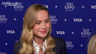 Brie Larson On Fan Reaction to The Marvels Trailer Showing A New Side of Carol amp More  D23 Expo [upl. by Aisela]