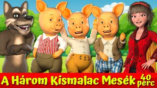 A Három Kismalac És A Farkas 🐷🐺🔴I Nati Mesék I Magyar Tündérmesék [upl. by Ilzel]