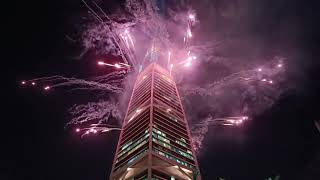 NOOR RIYADH FIREWORKS DISPLAYAL FAISALIAH TOWER [upl. by Sherrod13]