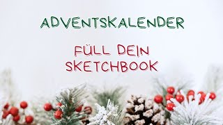 Zeichnen für Anfänger  Füll dein Sketchbook Adventskalender 2024  Beginner Doodle Tutorials [upl. by Aeirdna225]