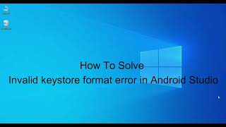 How to solve Invalid Keystore format error in Android Studio [upl. by Mckinney]