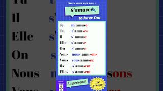 Conjugaison du verbe Samuser to have fun au présent The verb samuser in present tense shorts [upl. by Miran]