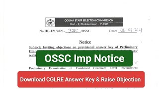 OSSC Important Notice Published 2024 [upl. by Hamer184]