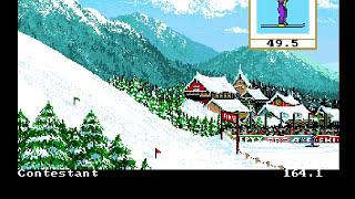 Winter Games Commodore Amiga [upl. by Ahsinat]