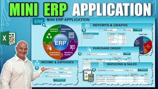 Learn How To Create This Mini ERP Application With Invoicing Purchasing amp Dashboard In Excel [upl. by Sutton]