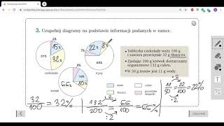 Diagramy procentowe część 2 klasa 6 [upl. by Bram]