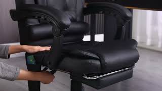 How to Assemble Hadwins Executive Reclining Office Chair Massage Gaming Chair Best Budget Chair [upl. by Izogn774]