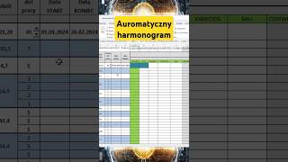 🌟Automatyczny harmonogram w Exceluexcel exceltips exceltricks [upl. by Nole]