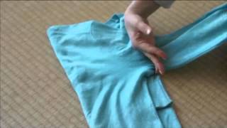 Fold long sleeved tshirts using The KonMari Method [upl. by Drofwarc224]