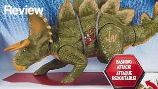 Jurassic World Bashers amp Biters Stegoceratops Figure Review 13 [upl. by Lavena]