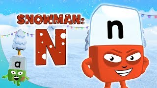 Alphablocks  Letter N  Spelling SNOWMAN  Phonics for Kids  Learning Blocks  Christmas [upl. by Mathur]