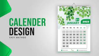 How to Design Calendar 2023  Photoshop Tutorial [upl. by Hploda]